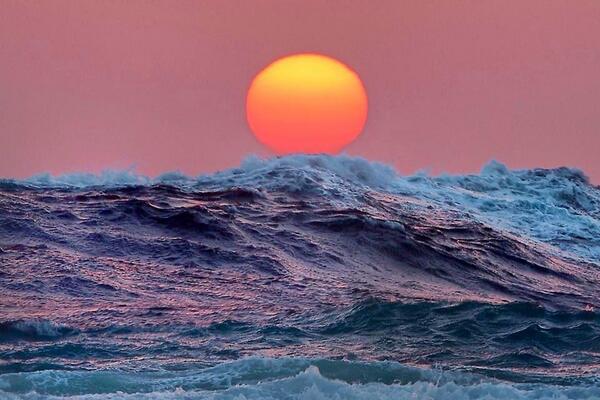 Sunrise over the Red Sea ......by Tony Riseley  #inspiration #hope