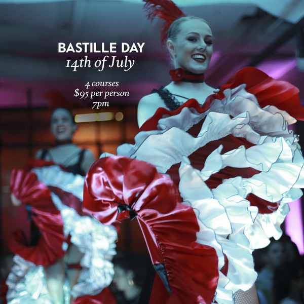 Don't miss your chance to be part of our Bastille Day party with <a href="/manufeildel/">Manu Feildel</a>. For bookings call 03 9207 7421.