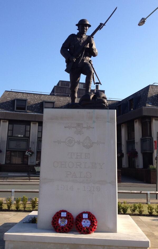 Wreaths laid this morning at 7.30 am on the anniversary of the Battle of the Somme.
