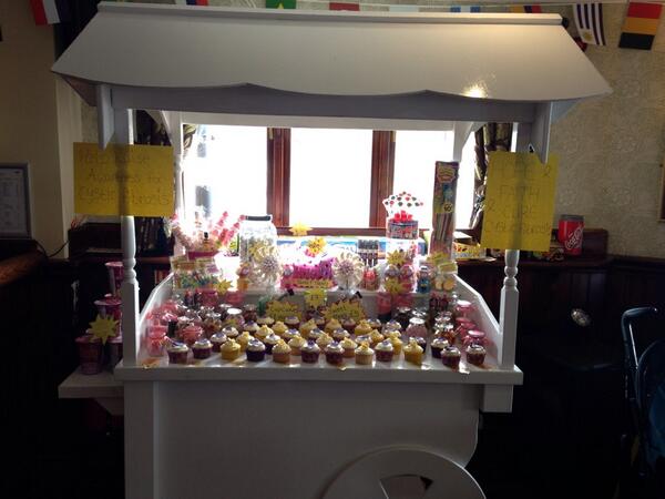 evtrieeTreats's tweet photo. Our candy cart at a fundraiser to help raise money for the cystic fibrosis trust. We raised £167 #cysticfibrosis http://t.co/fXtKXi4iLu