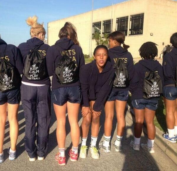 WitsNetball's tweet photo. Our Wits USSA team doing us proud in PE- that beaut facing the camera in the pic is our Captain Ofentse! http://t.co/g3YDcf6mFs