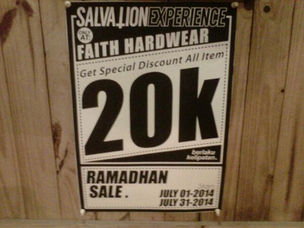 Slmt malam,mulai tggl 1july-31july 2014 salah satu brand pehuni store kita <a href="/SalvationExp/">SALVATION EXPERIENCE</a> ada program diskon nih 20K