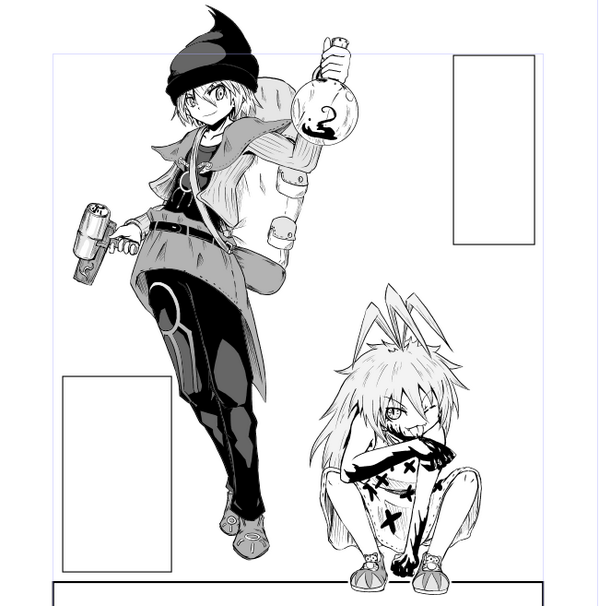 たったのこんだけなのに描き直しめっちゃ時間かかった…締め切りがぁ～ 