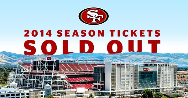 49ers's tweet photo. #49ers have sold out @LevisStadium, but there is a way to get single-game tickets.

MORE: http://t.co/knovt7hofw http://t.co/JCDiCAwZTl