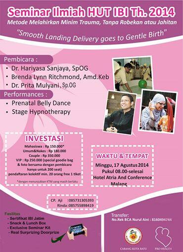 fauziahwinda's tweet photo. Seminar HUT IBI 'Smooth Landing Delivery goes to Gentle Birth'17-8-14@Ballroom Atria Mlg @infosurabaya @TwitSURABAYA http://t.co/c3lXzoN82C