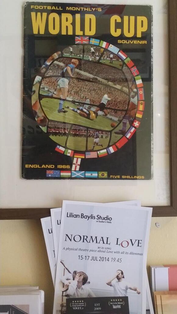 GuSunan's tweet photo. #normallove flyers with #WorldCup2014  thanks a lot @WhatsOnCafeKick  for giving #normallove flyers a space. http://t.co/as2LBpxbEX