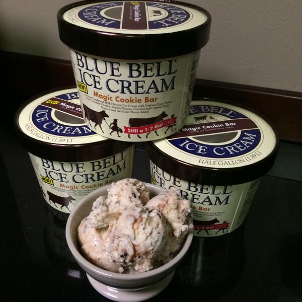 KBTXNews's tweet photo. Thx #BlueBell IceCream for stopping by to share the new flavor "#MagiccookieBar" for #NationalIceCreamMonth http://t.co/PqmQK4JLb8