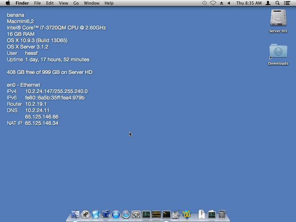 particularsapp's tweet photo. Computer name, model, CPU, RAM, OS, Server, current user, uptime, disk space and network configuration. http://t.co/qc5lj2293H