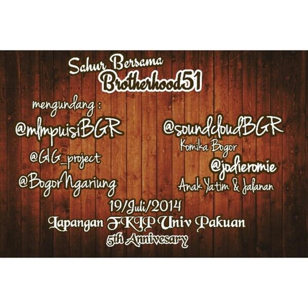 Punya rasa sosial dan senang membantu sesama yuk gabung di acara komunitas <a href="/Brotherhood51_/">Brotherhood51</a> #sahurbersama