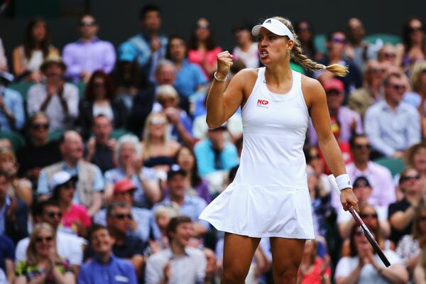 SkySportsTennis's tweet photo. German No 1 Angelique Kerber is a set up against title favourite Maria Sharapova. Live blog: http://t.co/aTAo8YbInK http://t.co/IHwOsbi08h