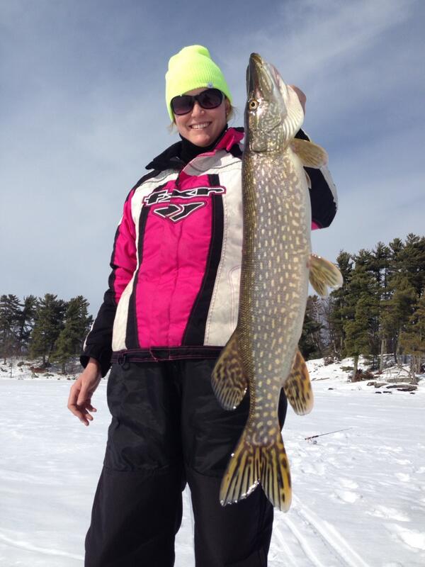 chiversjenny's tweet photo. Ice fishing.  Big pike. -47 below zero http://t.co/ecFmvPVXuO