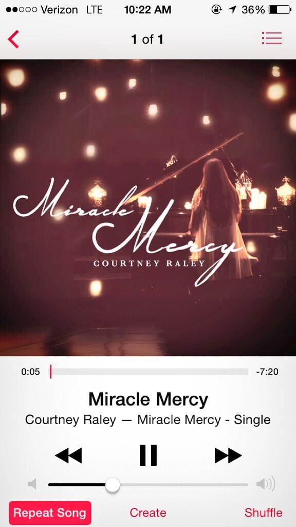 RobJohnsMusic's tweet photo. @CourtneyRaley's New Single!! Got this on repeat! Hey @WorshipLinks check her out. :-) #miraclemercy http://t.co/RRGmofPNK1