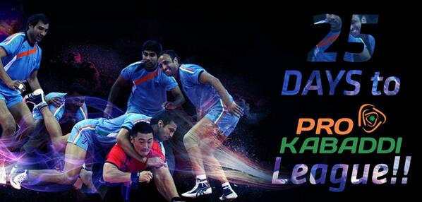 ProKabaddi's tweet photo. Weather forecast: A storm called #ProKabaddi coming our way. Just 25 days to go! #ProKabaddiRevolution http://t.co/q1Un0tnvMe