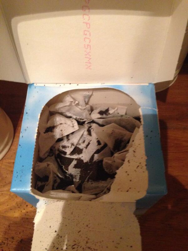 Colwoolley's tweet photo. Just bought 80 @PGtips tea bags from @sainsburys 50% broken #wheresmebrewgone http://t.co/rThXETYZ84