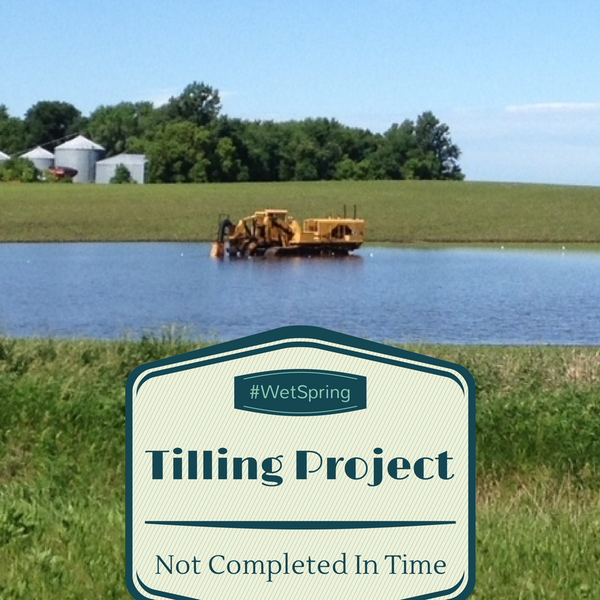 corncapital's tweet image. Oh no! This farmer's tilling project wasn't completed before the rain hit! #WetSpring
