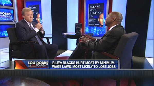LouDobbs's tweet photo. .@WSJ Editorial Board member Jason Riley discusses his new book #PleaseStopHelpingUs. http://t.co/M9MOzvsSZd http://t.co/bFBoUJ9A3B