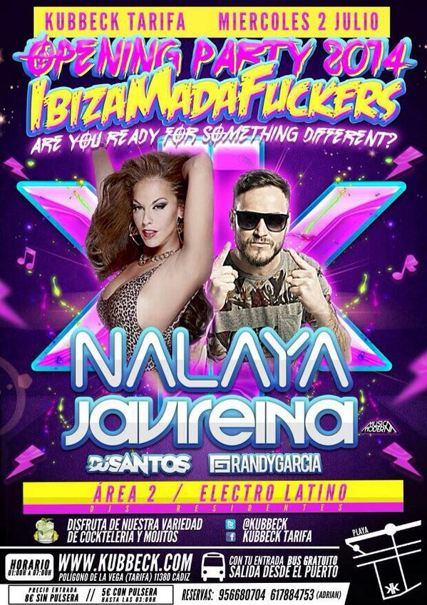 kubbeck's tweet photo. Mañana celebramos el opening de @Ibizamadafucker con @NALAYABROWN @DjJaviReina @Deejay_Santos y @randygarcia69 !! http://t.co/5mxj1OxNJY