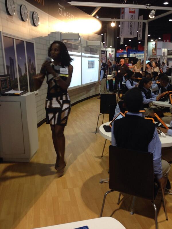 lauraavery's tweet photo. The fabulous Dr. Camille Jones from Ron Clark Acad. using ClassFlow & Promethean KUNO! #MyClassFlow #ISTEprom http://t.co/V5CqfA7qWW