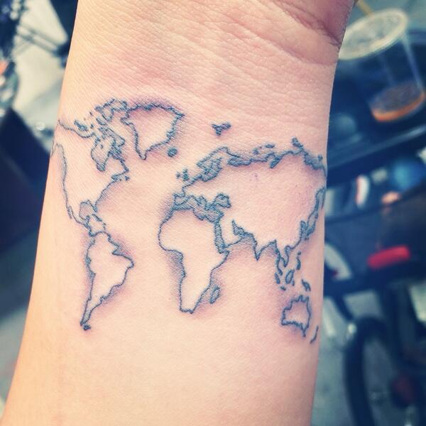 Mini Tattoos on Twitter: quot;Mini map tattoo http://t.co/AcSe1BwjdKquot;