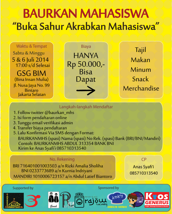 baurkan_mhs's tweet photo. Ayo buruan daftar,besok sore akan ditutup.loh pendaftarannya cc: @mahasiswajokam https://t.co/3QuGePTHte http://t.co/MY1uFnpmaS
