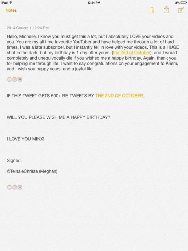 TheMrFace's tweet image. Hello, Minx.

🎂🎂🎂 IF THIS TWEET GETS 500+ RE-TWEETS.
🍰🍰🍰
🎂🎂🎂 WILL YOU WISH ME A HAPPY BIRTHDAY? @Mangaminx