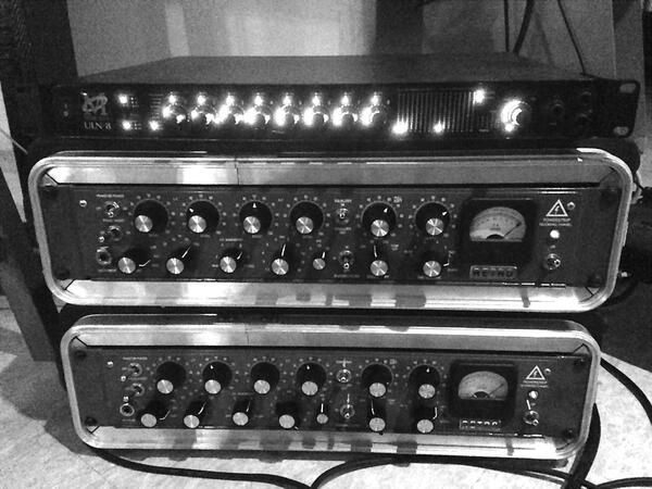Prioryband's tweet photo. Live Vocal Bliss X2 @RetroInstrument channel strips and a@MetricHaloAudio ULN8 #overkill #goodgod http://t.co/oCBOUMMM2k