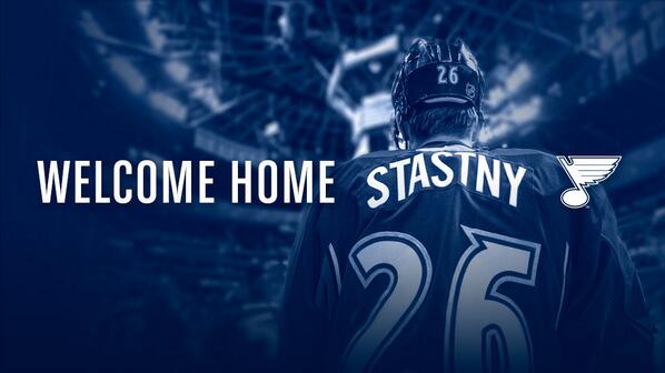 StLouisBlues's tweet photo. Welcome home, @PaulyWalnuts26! #stlblues http://t.co/cvpRT6cIne