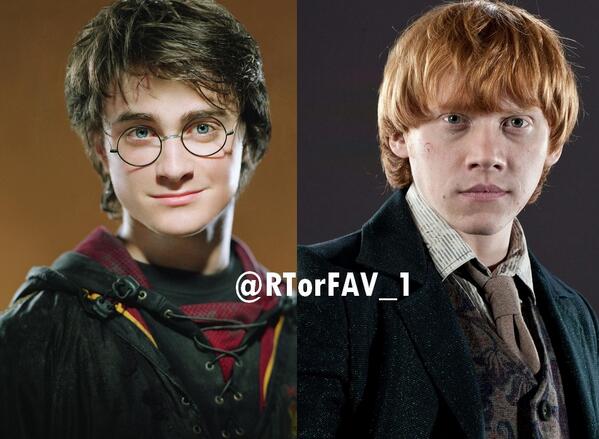 RTorFAV_1's tweet photo. REQUESTED
RT for Harry Potter 
FAV for Ron Weasley http://t.co/K1Qv8l307X