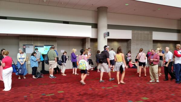 min_d_j's tweet photo. Not even sure what this one is for. I think people just saw an @ISTE2014Line and queued up! http://t.co/P0dAEKH1E7