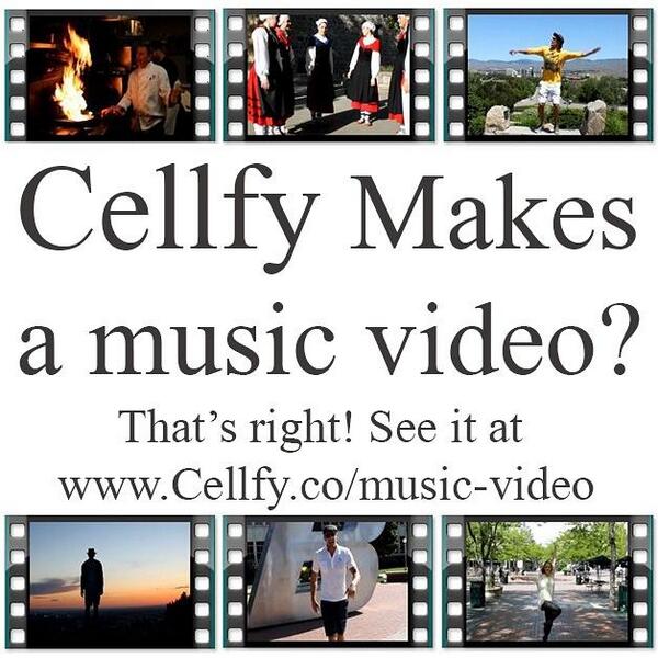 Cellfy's tweet image. We finally launched the music video. Check it out at Cellfy.co/music-video. Funny parody of the HAPPY song.