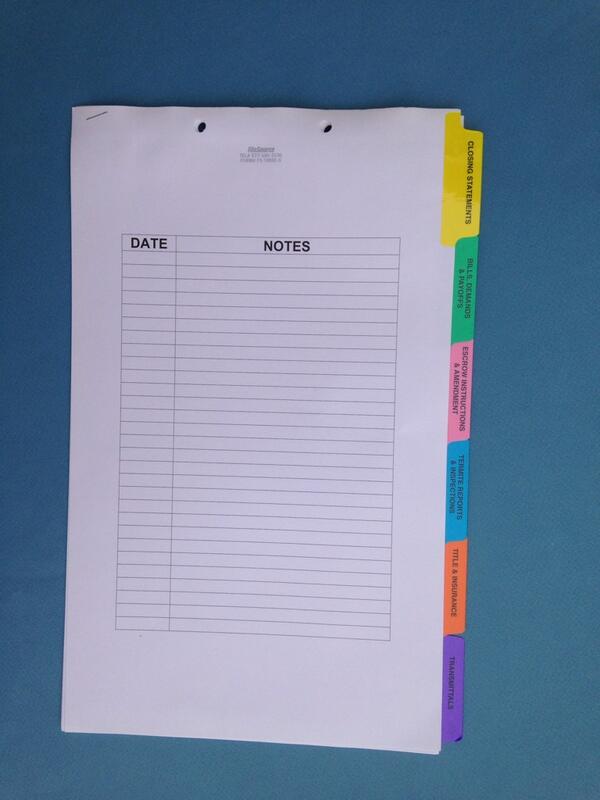 FileSource's tweet image. Real Estate tabs and folders go to Filesource.com  #realestate