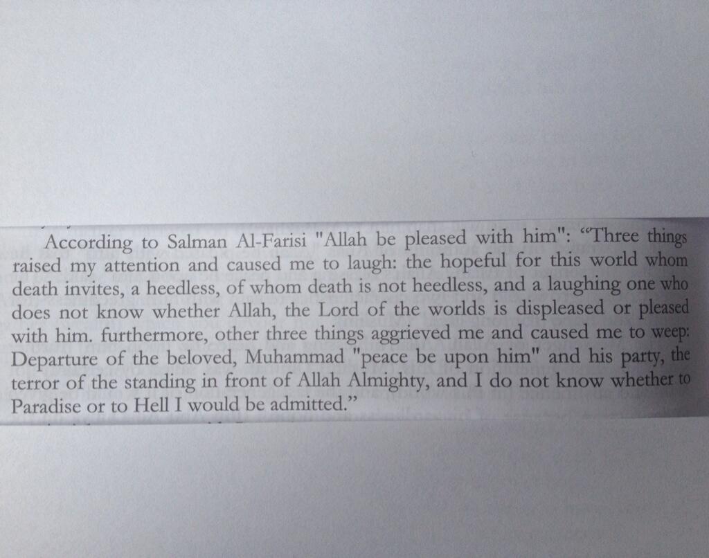 Ulama of Islam on Twitter: "Brilliant quote from Salman al-Farisi(r