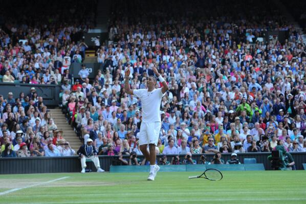 Wimbledon's tweet photo. "You got to believe you can win the match from the start and I did" - @NickKyrgios #Wimbledon http://t.co/Hc9UGtLXyq