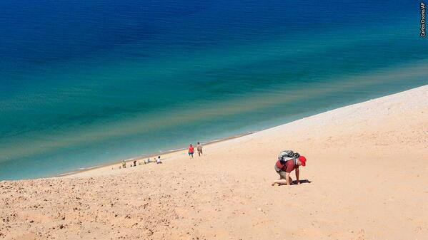 Who else remembers sliding down Sleeping Bear sand dunes?! cnn.it/1mRaIFm #CNN50spots #puremichigan