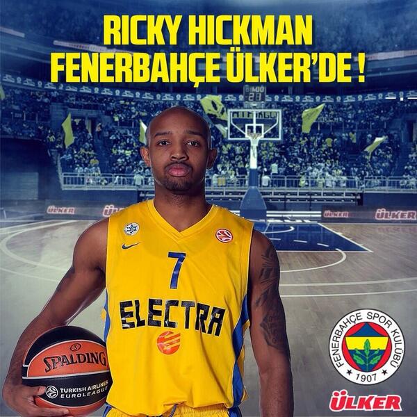 1907Medyaaaa's tweet photo. Ricky Hickman Fenerbahçe Ülker'de!

#RickyHickman http://t.co/sCUFdNfXD5