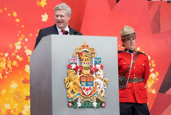 stephenharper's tweet photo. God bless you all, and God keep our true north, strong and free! #cdnpoli #CanadaDay http://t.co/rCjKpz5lIK