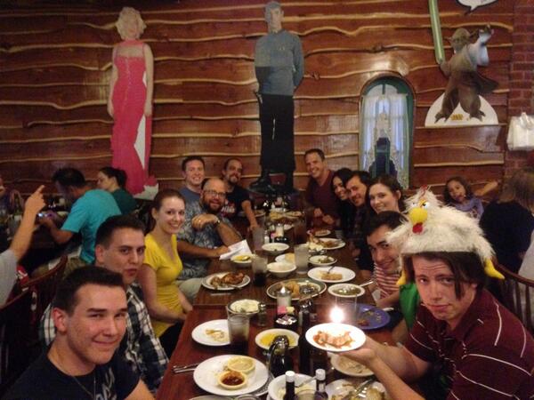 MrsDocThompson's tweet photo. Not fair :( I want babes “@skiplacombe: Babe's chicken with the blaze crew! http://t.co/xk91hbwOiE”