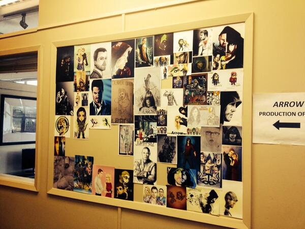 ArrowProdOffice's tweet photo. Progress!! Love the #arrowfanart, it's incredible! Keep it coming!!! http://t.co/YBvCybIuKC