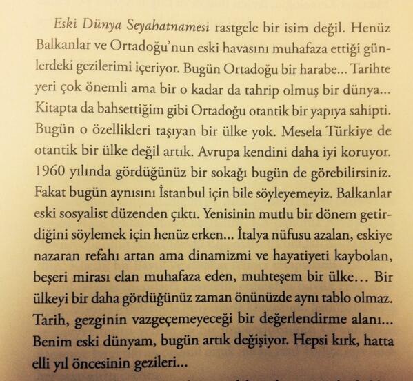 ESKİ DÜNYA SEYAHATNAMESİ kitabından, önsöz.