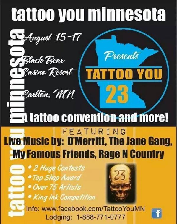 QoH_Tattoos's tweet photo. Artists Jason &amp; Tyler and our shop girl, Haley will be at the August @TattooYouMN with @Marshall_Tattoo of @Primo_Ink http://t.co/w5e8tk1k7j