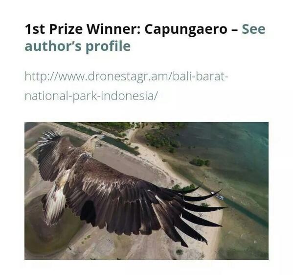Tondihrp's tweet photo. greget "@GNFI: Selamat kpd Capung Aero, yg mjd juara I Dronestagram seluruh duni. Fotonya di Bali Barat. Keren http://t.co/bScB6uhCFZ”