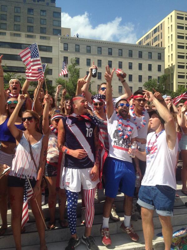 nbcwashington's tweet image. Keep the USA chants coming!  #IBelieveThatWeWillWin
