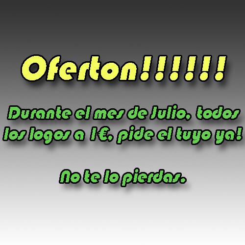 FlewDesign's tweet image. Durante el mes de Julio, todos los logos a 1€, pede el tuyo ya!  No te lo pierdas.