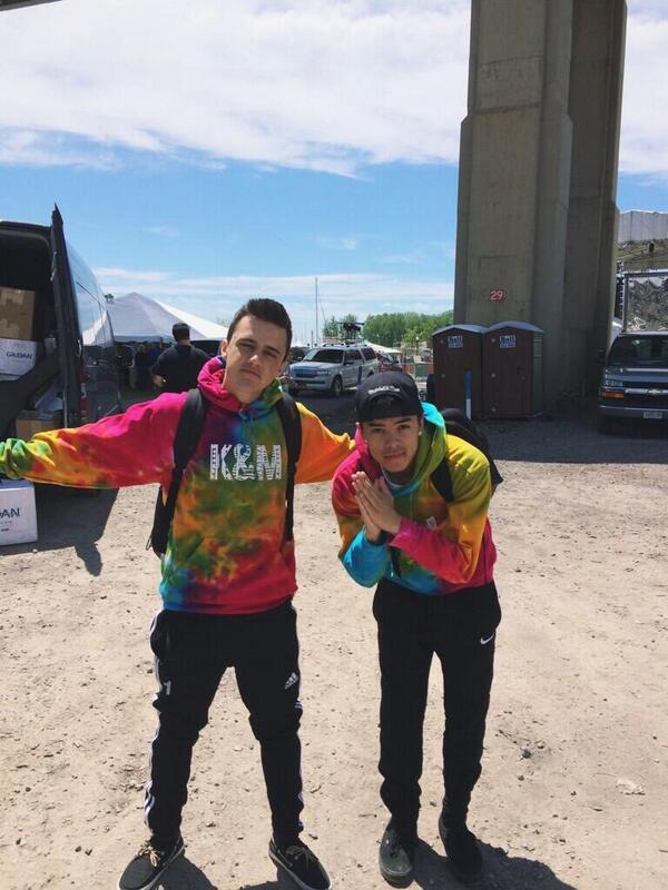 Just released more tie dye hoodies! tinmanmerchandising.com/index.php?cPat… shout out to the young models @JakeeyP & @camfairfax 😝