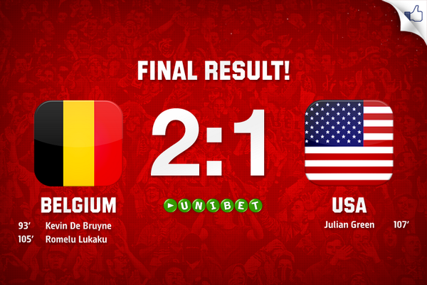 Belgium - USA: 2-1. #belusa