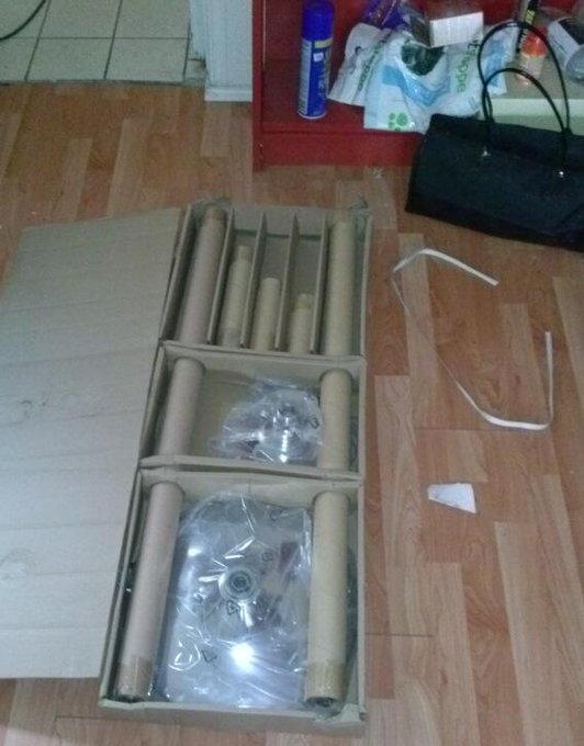 My new stripper pole has finally arrived at Glitterhaus! @AmyDalyXXX @NikkiHeartsXXX @aubreykate69 let's