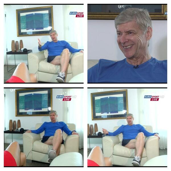 alferntweet's tweet image. Herlig intervju med Wenger på #Eurosport iført miniskjørt.. #vm14  frametastic.com