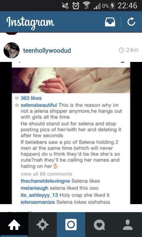 @Bieber_JetSets there was drama bc Justin was hanging out with other girls andChantel,and Selena liked this pic on ig