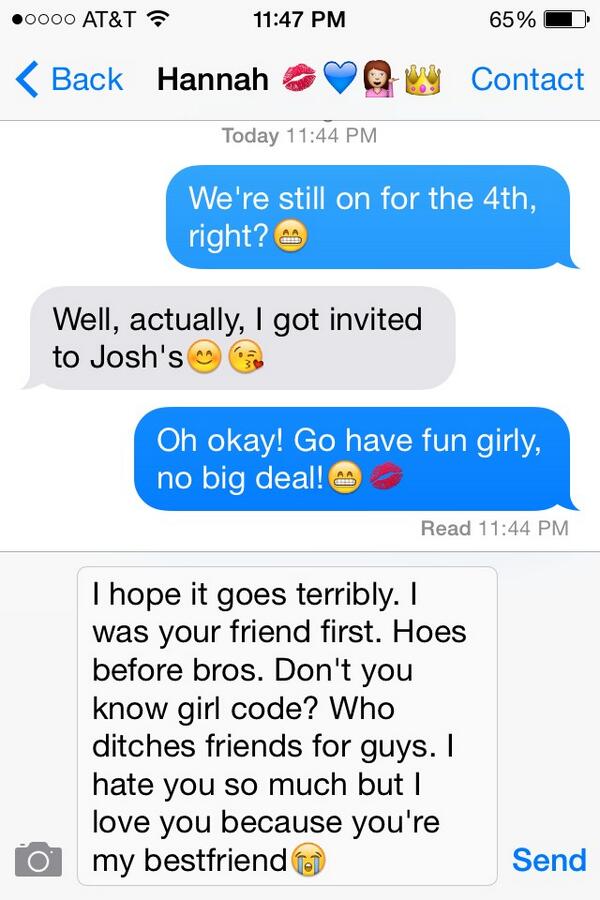 And now my bff ditched me omg yay