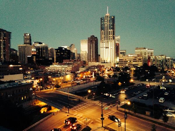 Denver at night.